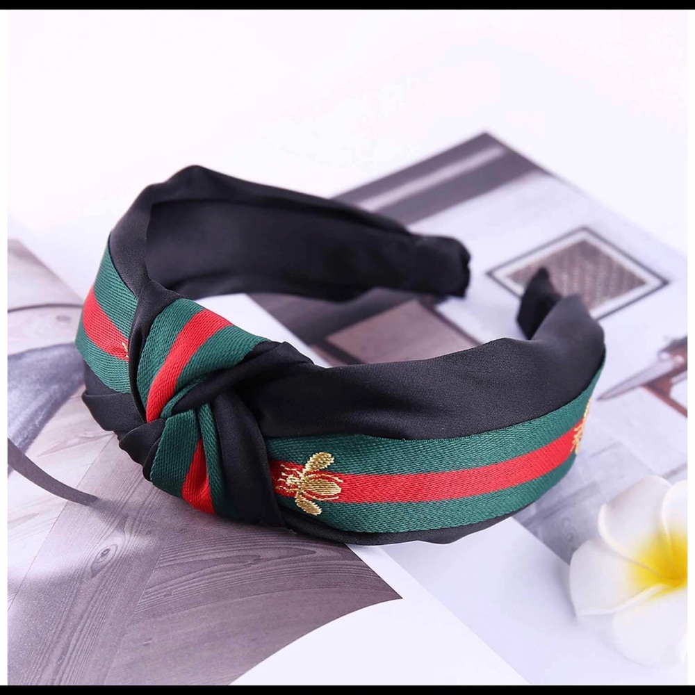 Black bee trendy headband
